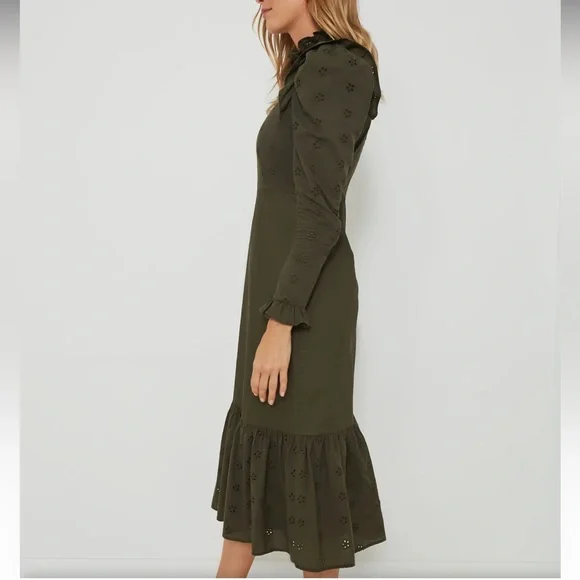 HYACINTH HOUSERegina Ruffle Midi Dress